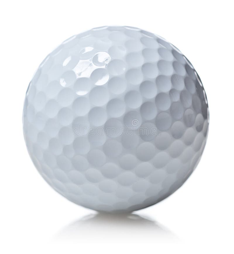 Pallina da golf isolata su sfondo bianco immagine stock