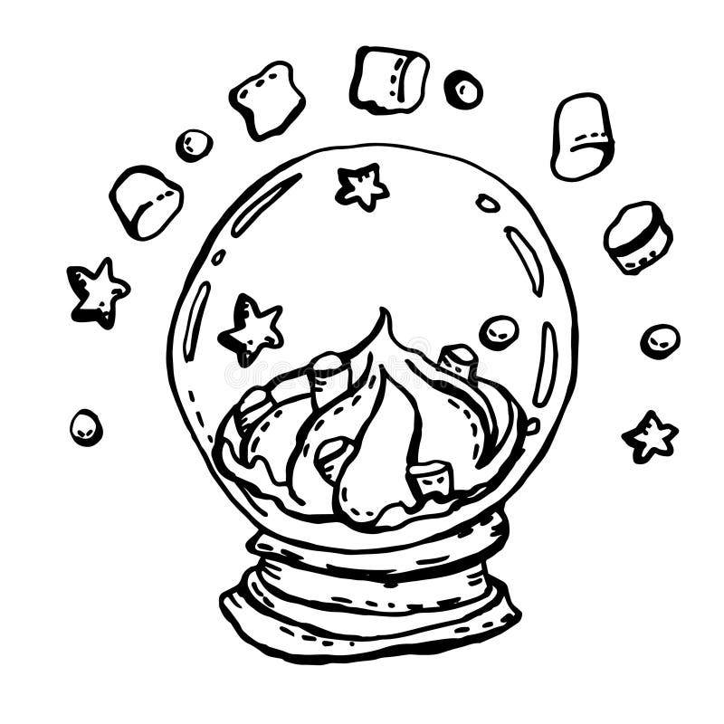 Sfera di vetro con panna montata royalty illustrazione gratis