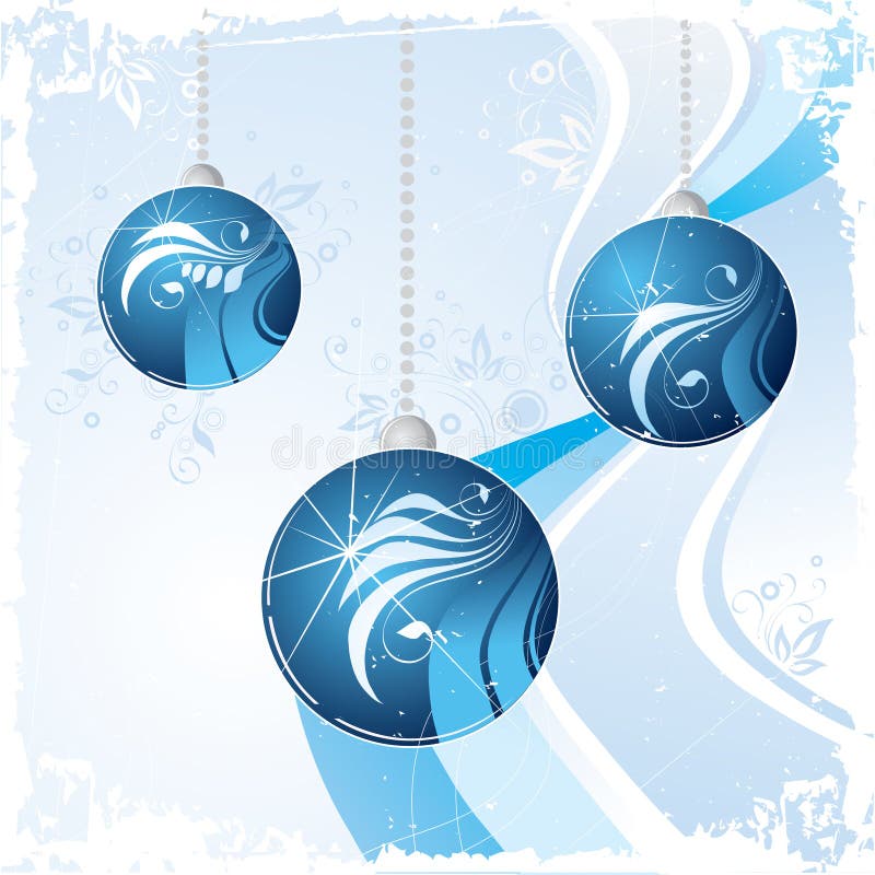 Sfere blu di natale illustrazione di stock Sfere blu di natale illustrazione di stock