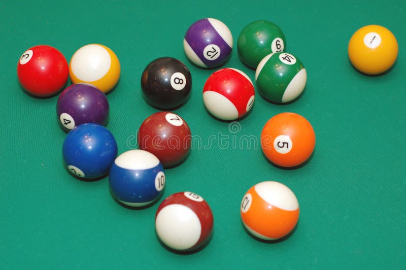 Sfere dello snooker fotografie stock libere da diritti Sfere dello snooker fotografie stock libere da diritti