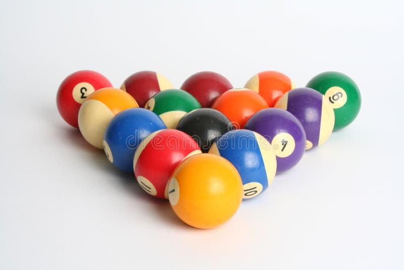 Billiard balls over white background. Billiard balls over white background