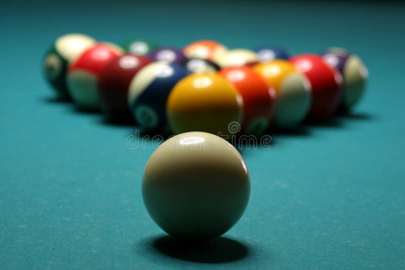 Billiard balls on a table. Billiard balls on a table
