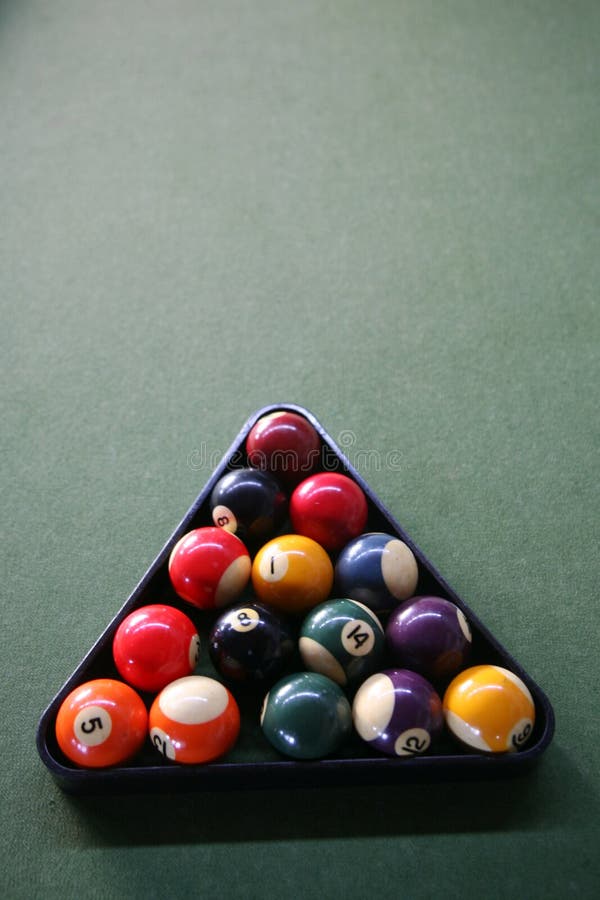 Billiard balls in a triangle frame. Billiard balls in a triangle frame