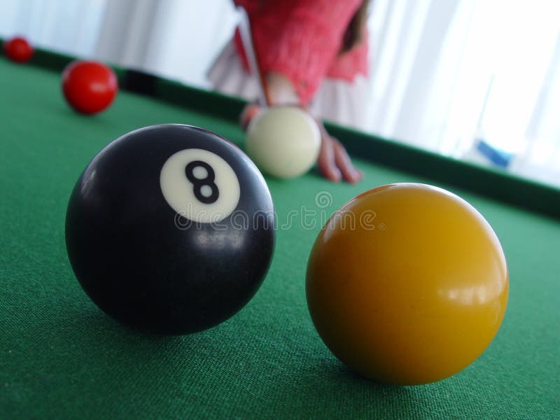 Two billiard balls. Two billiard balls