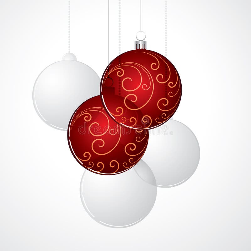 Sfere rosse di natale illustrazione vettoriale Sfere rosse di natale illustrazione vettoriale