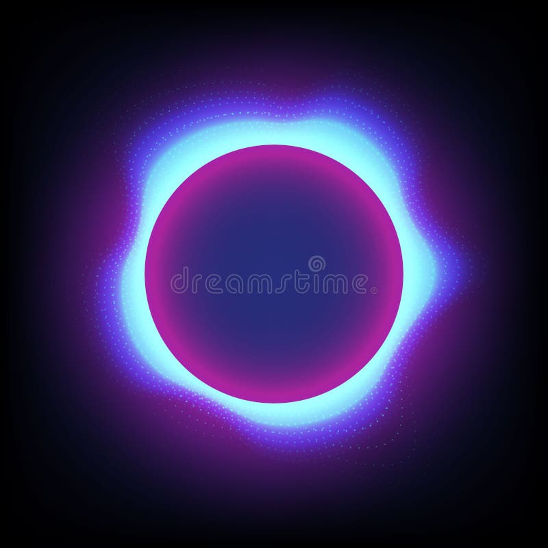 Sferă abstractă strălucitoare în spațiu cu contrast luminos și întunecat cu un cosmic. Context tehnologic. Copiați spațiul vector illustration
