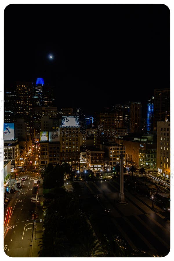 San Francisco California Night Skyline Salesforce Tower San Francisco ...