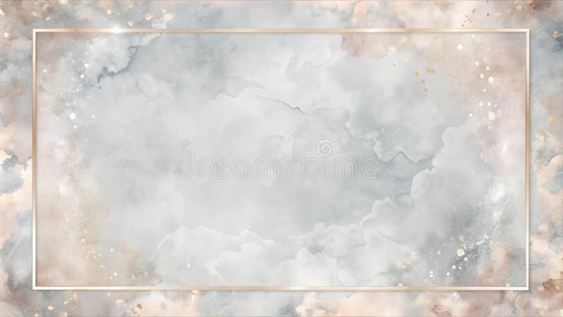 Sfondo acquoso elegante con una sottile cornice d'oro perfetta per progetti e applicazioni digitali. Generative AI royalty illustrazione gratis