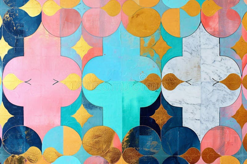 Sfondo astratto colorato con forme geometriche e parete texturata grunge illustrazione vettoriale
