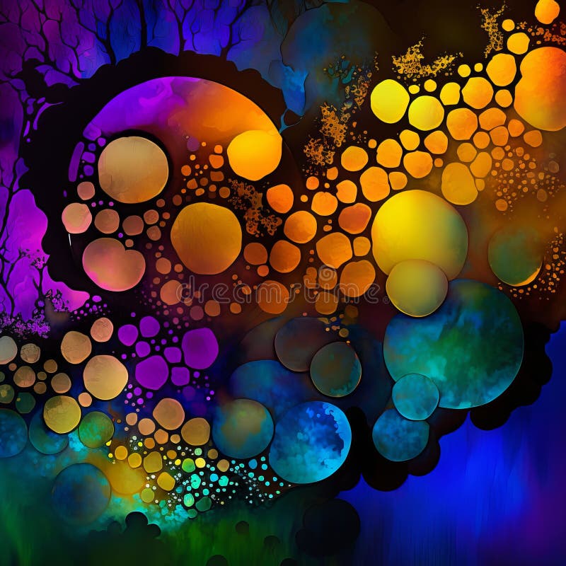 Abstract background Bright colors waves streaks bubbles , Generative AI. Abstract background Bright colors waves streaks bubbles , Generative AI