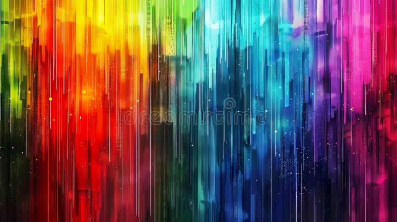 Sfondo astratto a colori vibrante con strisce verticali e trama illustrazione di stock