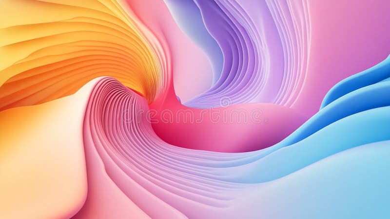 Sfondo astratto composizione curva colorata illustrazione di stock