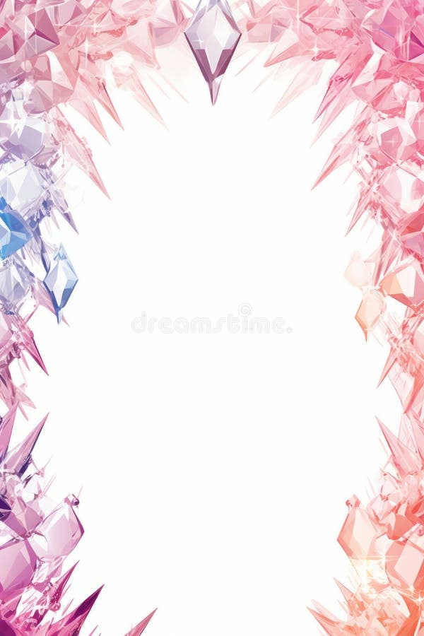 Sfondo astratto con cristalli rosa blu e viola illustrazione vettoriale