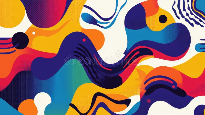 Sfondo astratto contenente forme multicolore. Generato dall'AI