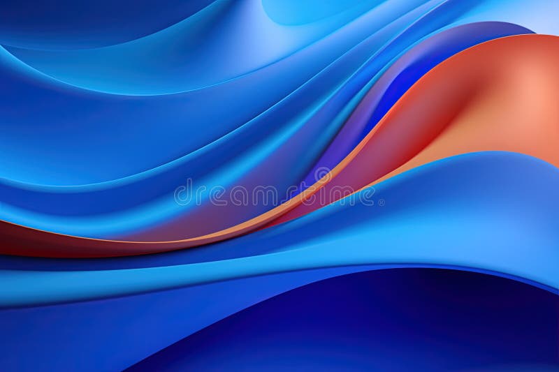 Sfondo astratto creato da linee ondulate 3d blu. rendering 3d colorato con spazio di copia illustrazione di stock