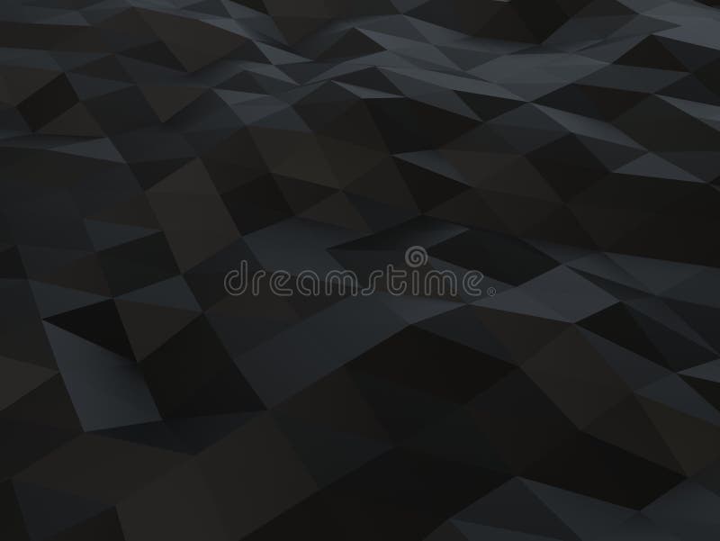 Sfondo astratto in poligono basso nero - poligoni triangolati
