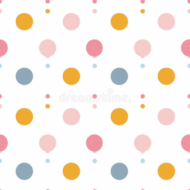 Sfondo bianco con punti gialli e blu rosa illustrazione vettoriale