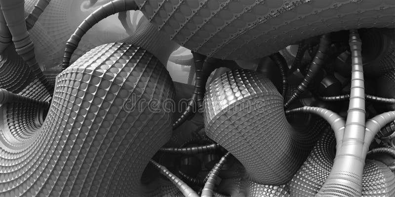 Sfondo bianco e nero astratto 3d royalty illustrazione gratis