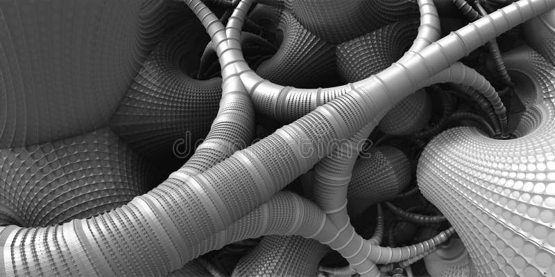Sfondo bianco e nero astratto 3d royalty illustrazione gratis