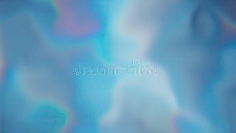 Sfondo blu iridescente astratto con messa a fuoco morbida ed effetti arcobaleno. illustrazione di stock