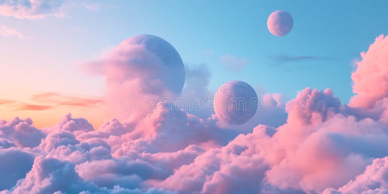 Sfondo cielo di riserva di Pastel Pink Cloudscape fotografia stock libera da diritti