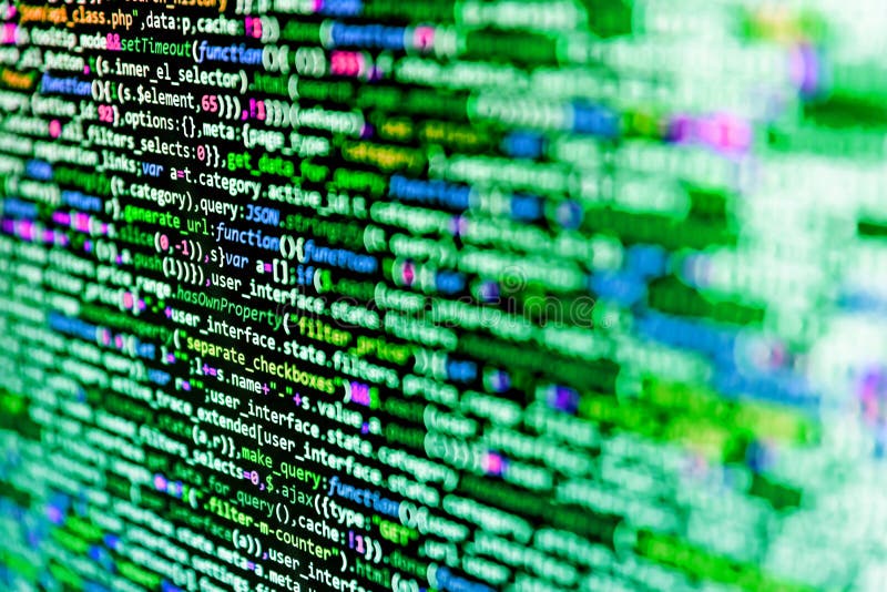 Sfondo codice sorgente astratto. programmazione di un concetto di algoritmo astratto del flusso di lavoro. codice css3 su uno sfon fotografia stock