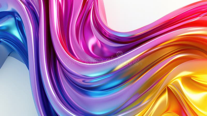 Sfondo colorato di tessuto di seta simile a un flusso di seta in colori vivaci di gradiente. aig53m illustrazione vettoriale