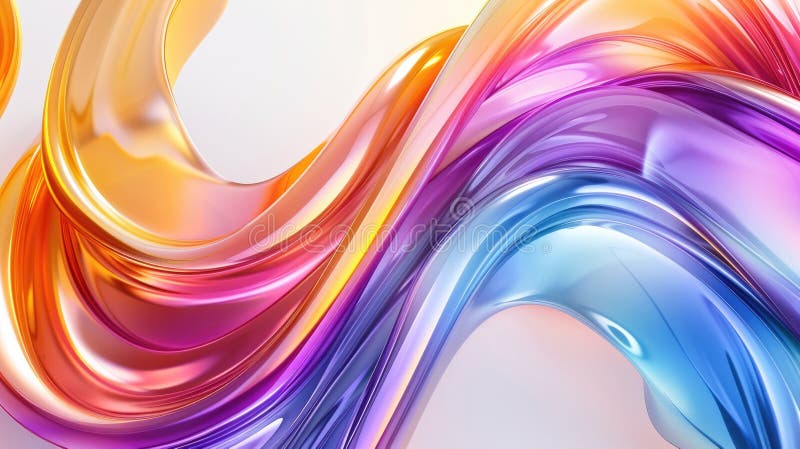 Sfondo colorato di tessuto di seta simile a un flusso di seta in colori vivaci di gradiente. aig53m illustrazione di stock