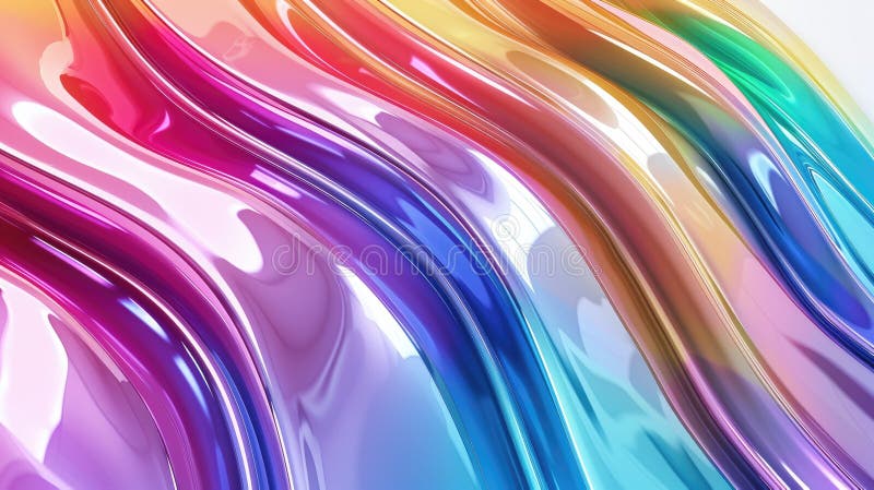 Sfondo colorato di tessuto di seta simile a un flusso di seta in colori vivaci di gradiente. aig53m royalty illustrazione gratis