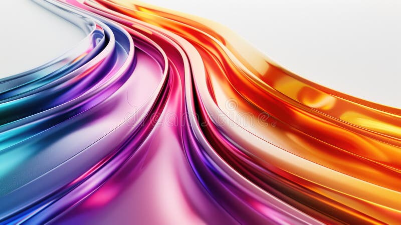 Sfondo colorato di tessuto di seta simile a un flusso di seta in colori vivaci di gradiente. aig53m illustrazione di stock