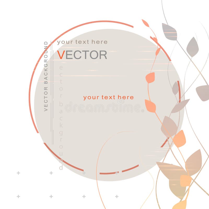 Sfondo con cerchio e ramo, astratto, vettore illustrazione di stock Sfondo con cerchio e ramo, astratto, vettore illustrazione di stock