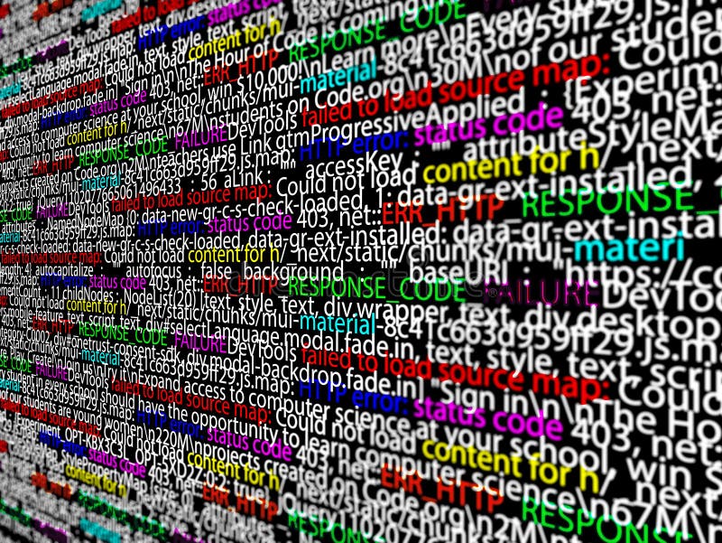 Sfondo del codice sorgente astratto grandi database dati app computer righe di codice html per programmatore attivo dati online immagine stock