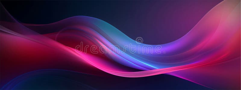 Sfondo del flusso di gradiente astratto con onde dinamiche ed effetti luminosi illustrazione di stock