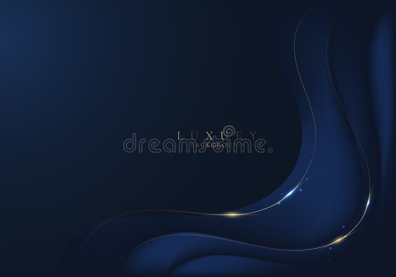 Sfondo della forma della curva ondulata blu scuro astratto illustrazione vettoriale