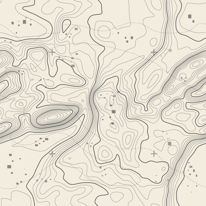 Sfondo della mappa topografica vettoriale. mappa topografica di linea: modello uniforme. griglia geografica di sfondo del contorno