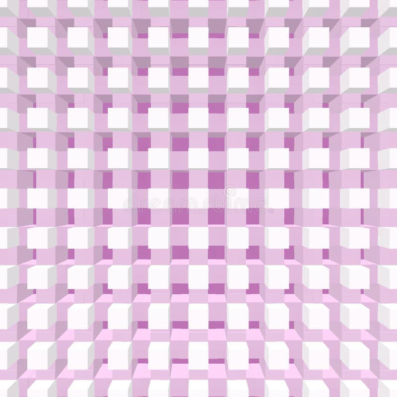 Sfondo di estrusione 3d cubo astratto, rendering a colori illustrazione vettoriale