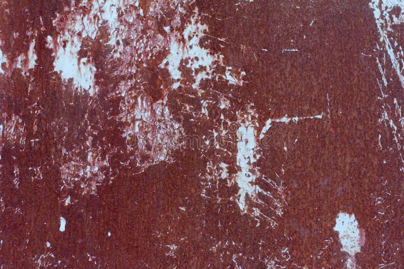 Sfondo di metallo rustoso Lamiere di metallo corrodato con residui di verniciatura ruggine sullo sfondo di un vecchio metallo