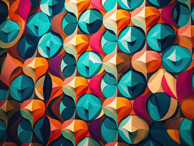 Sfondo geometrico di metà secolo illustrazione vettoriale