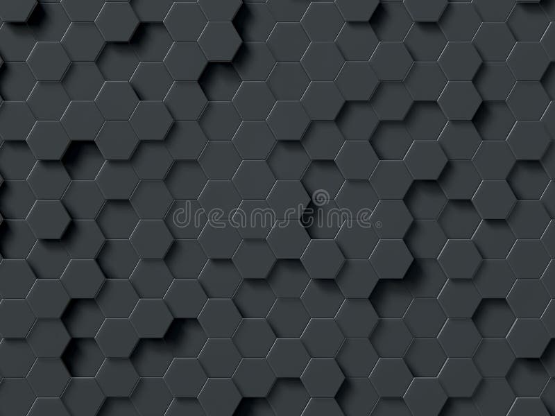 Sfondo grigio esagioni astratti Poligoni geometrici di rendering 3d