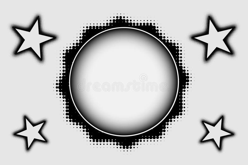 Sfondo mezzitoni astratto con spazio di copia nero e bianco illustrazione vettoriale