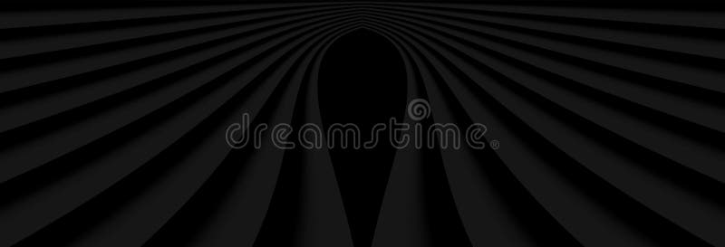 Sfondo nero a strisce pattern ondulato elegante sfondo scuro 3d scuro illustrazione di stock