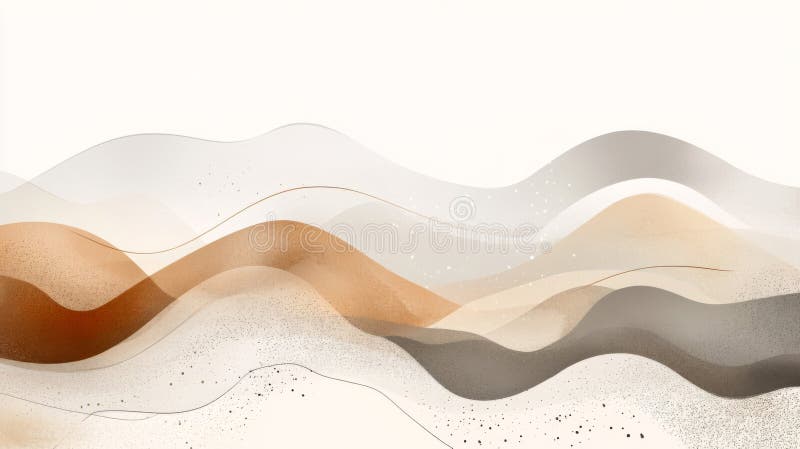 Sfondo onda in bianco grigio beige illustrazione vettoriale