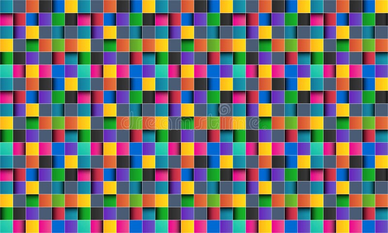 Sfondo quadrato quadrato colorato con linee bianche, quadrato colorato con ombre, mosaico pixel royalty illustrazione gratis Sfondo quadrato quadrato colorato con linee bianche, quadrato colorato con ombre, mosaico pixel royalty illustrazione gratis