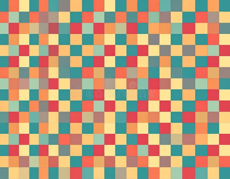 Sfondo retroattivo con quadratini. Sfondo stile retroattivo con quadratini di dimensioni diverse illustrazione di stock