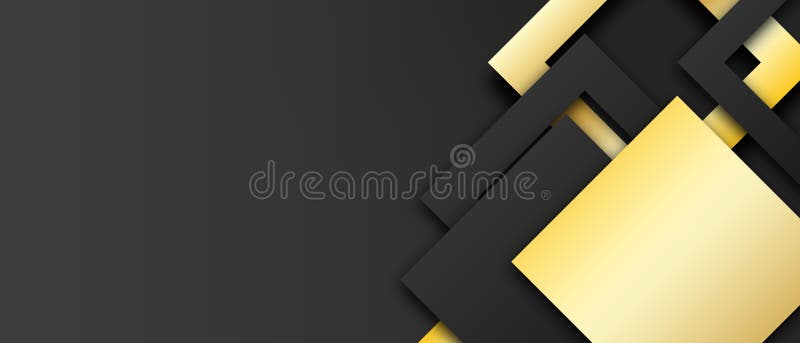 Sfondo scuro elegante con forme d'onda d'oro astratte linee luminose illustrazione di stock