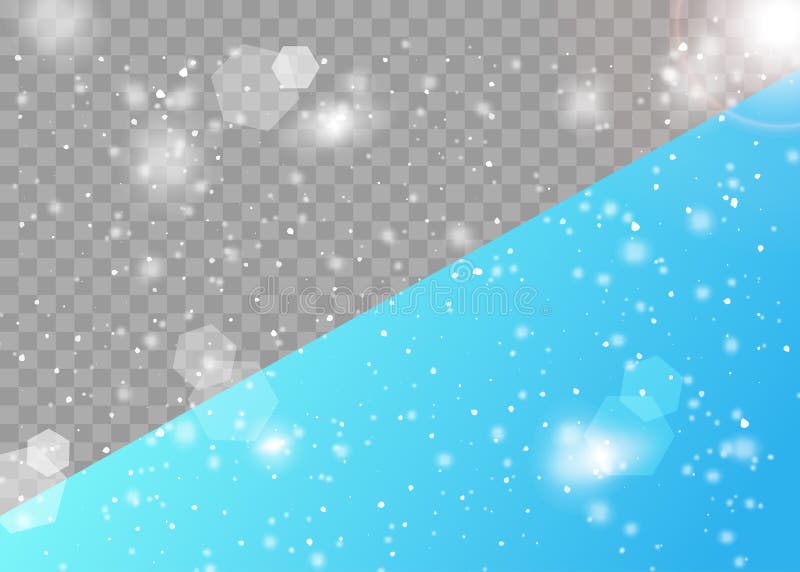 Sfondo Vettore Trasparente Di Snowfall Realistico Effetto Bokeh bello e magico Decorazione di Natale