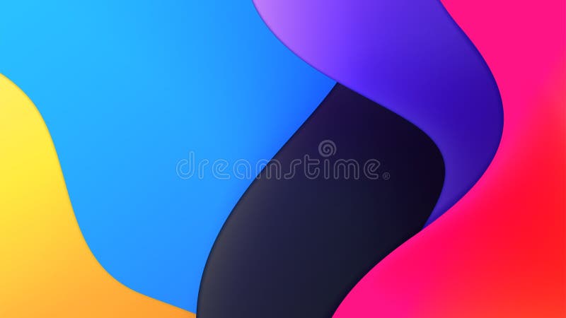 Sfondo vettoriale astratto curva colorata. Sfondo vettoriale di livelli multicolori astratti della curva colorata