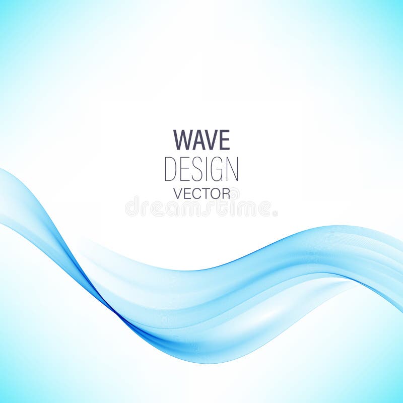 Sfondo vettoriale astratto, linee d'onda blu trasparente per opuscolo, sito web, design volantino onda di fumo linee ondulate immagini stock libere da diritti