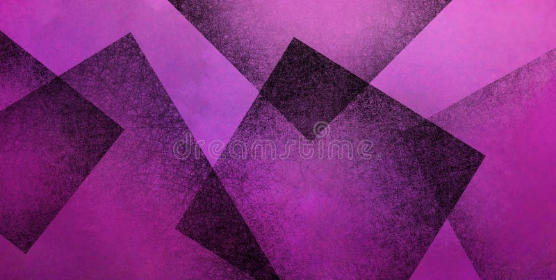 Sfondo viola astratto con forme quadrate geometriche nere disposte in modo casuale, sfondo scuro e sfondo nero d illustrazione di stock