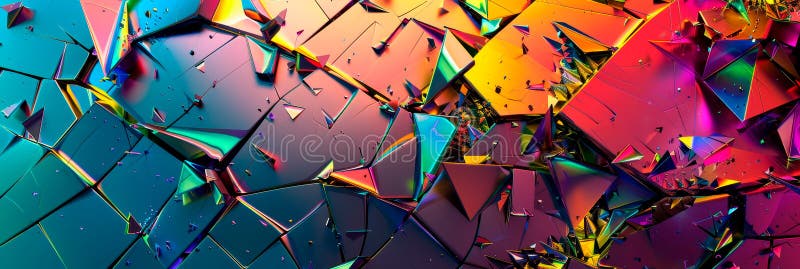 Shattered geometric shards, bold contrasting colors, abstract fragmented design. Generative AI AI generated. Shattered geometric shards, bold contrasting colors, abstract fragmented design. Generative AI AI generated